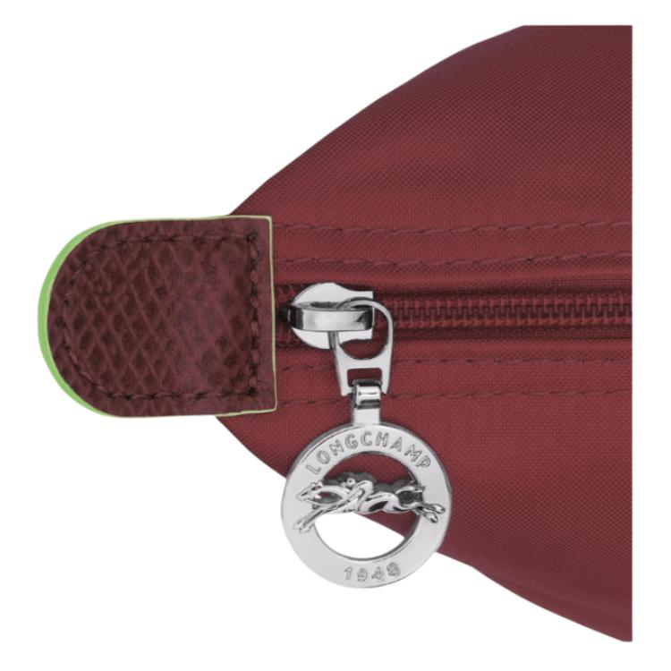 Longchamp Logo Design Zipper Nylon Backpack Unisex Backpack Pomegranate-Red 10284919P98