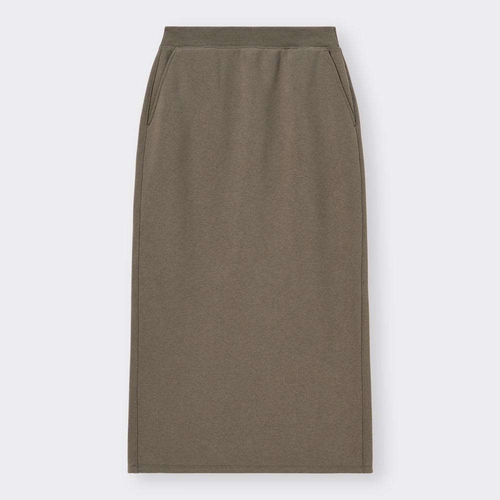 Узкая длинная юбка Gu Heavyweight Sweat, стандартная длина 82,5 89,5 см 