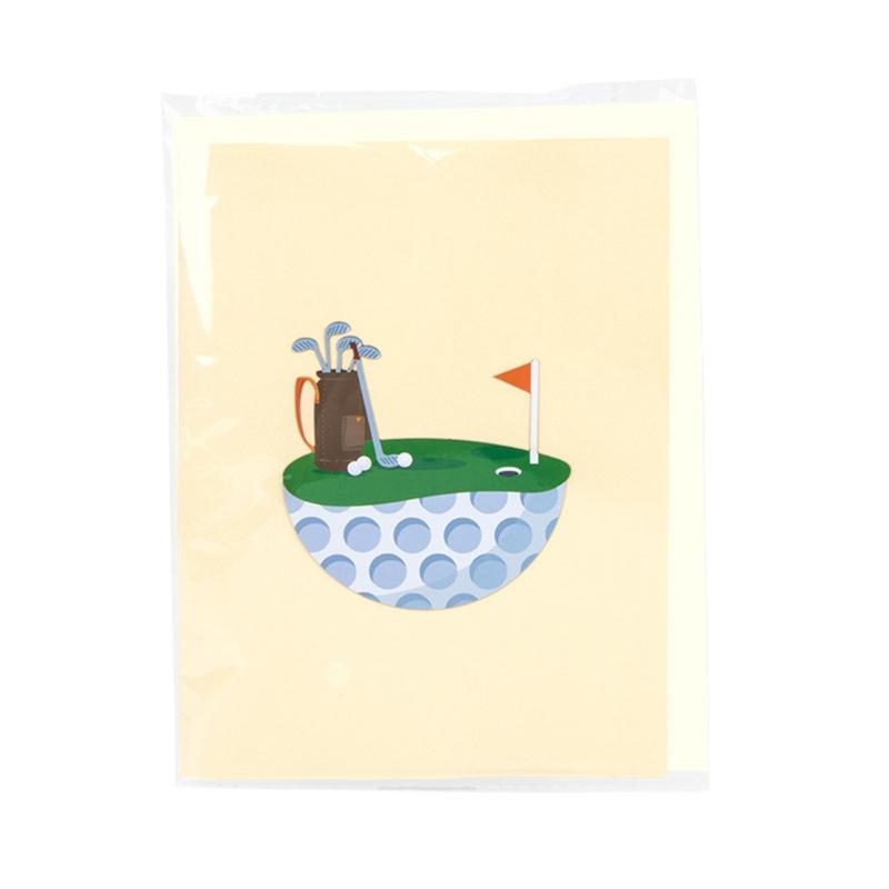 Happy Birthday Cards 3D Golf Popup Card Popup Golf Birthday Card 3D Sports Greeting Card for Anniversary,Father Day
