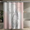 Bathroom Thickened Waterproof Curtain Mildew Proof Shower Curtain Shower Partition Curtain Shower Curtain Bathroom Curtain Free Perforation