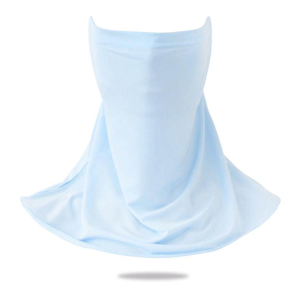Traceless Ice Silk Sunscreen Mask Breathable Neck Cover Fashion UV Protection Mask Women