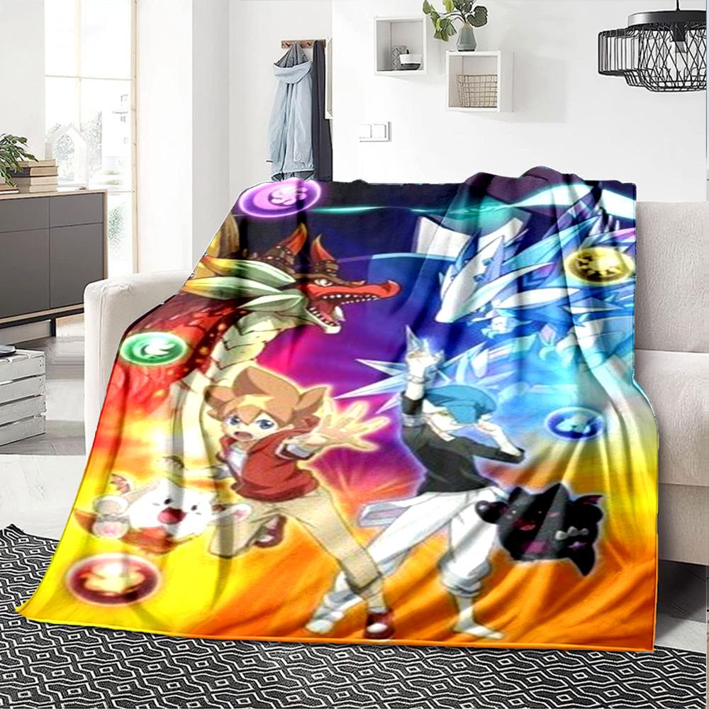 Puzzle & Dragons Print Flannel Blanket High Quality Warm Comfortable Cover for All Seasons Perfect for Gifts Home Decor