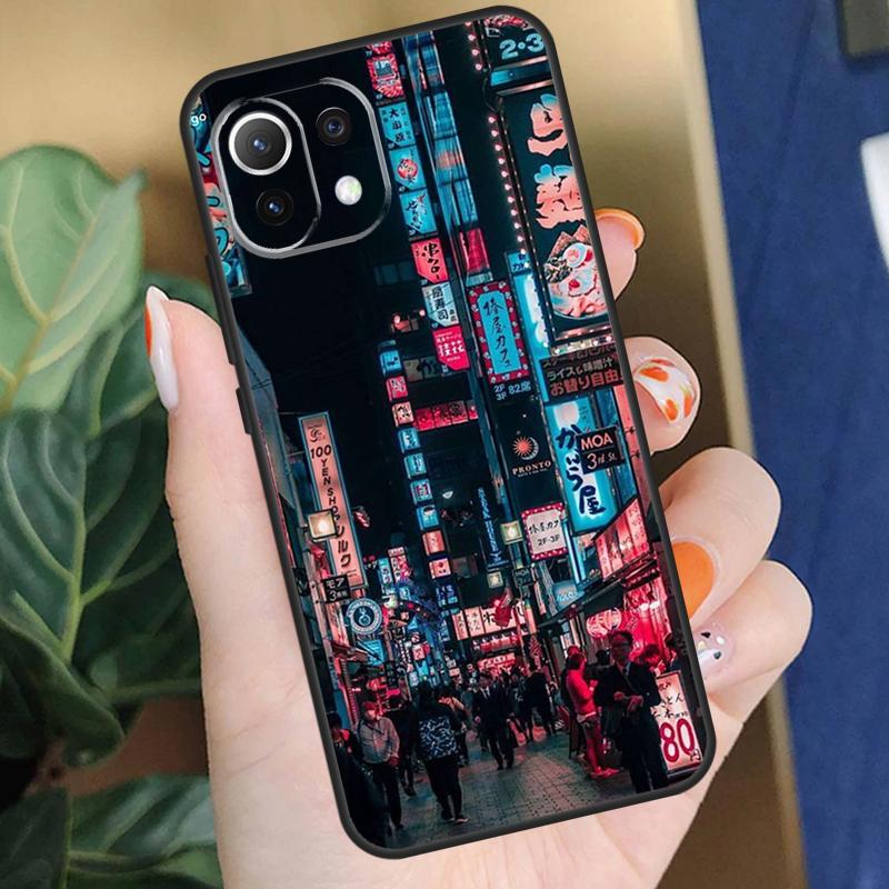 Японский ночной город Эстетичный чехол для Xiaomi 15 14 Ultra 13T 14T 15T Pro 17 Pro Max POCO X7 X5 X6 F5 F6 F7 F8 Pro Coque