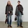 Женское пальто Chuyu из 100% овечьей шерсти, клетчатый твидовый вельветовый оверсайз