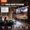 Motorized Projector Screen, 100 inch 16:9 4K 1080 HD Electric Projector Screen, Automatic Projection Screen with Remote Control, Wall Mount Movie