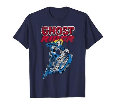 Винтажная футболка Marvel Ghost Rider с иконкой комикса мотоцикла