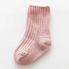 Autumn Winter 100% Cotton Baby Socks for Kids Girls Boy Solid Color Toddler Knitted Socks Children Tube Socks For 0-5 Years