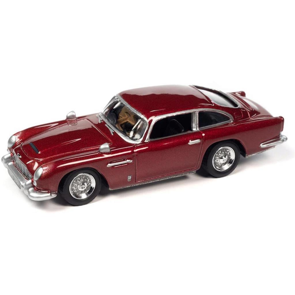 Johnny Lightning 1/64 Scale Aston Martin DB5 1966 Dark Red Classic Gold Aston Martin Diecast Model Car [Parallel Import]