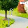 5 Pieces Model Railway Lamp Garden Street Light 1:87 with Wires and LED Warm White Micro Landscape