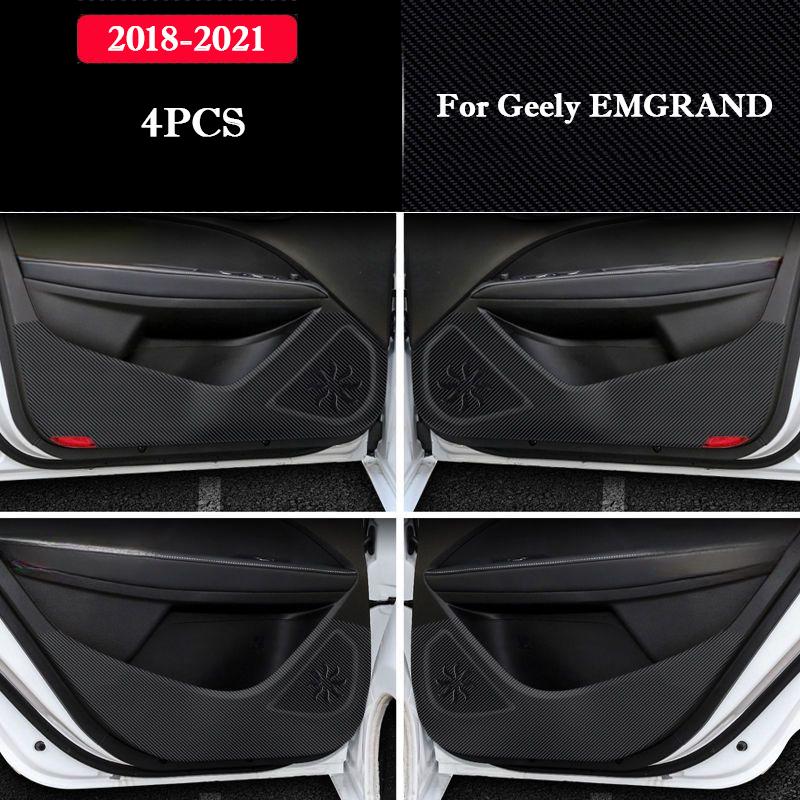 Для Geely EMGRAND 2018-2026 Накладки на двери автомобиля от пинков, Декоративные наклейки на интерьер, Коврик, Аксессуары для автотюнинга