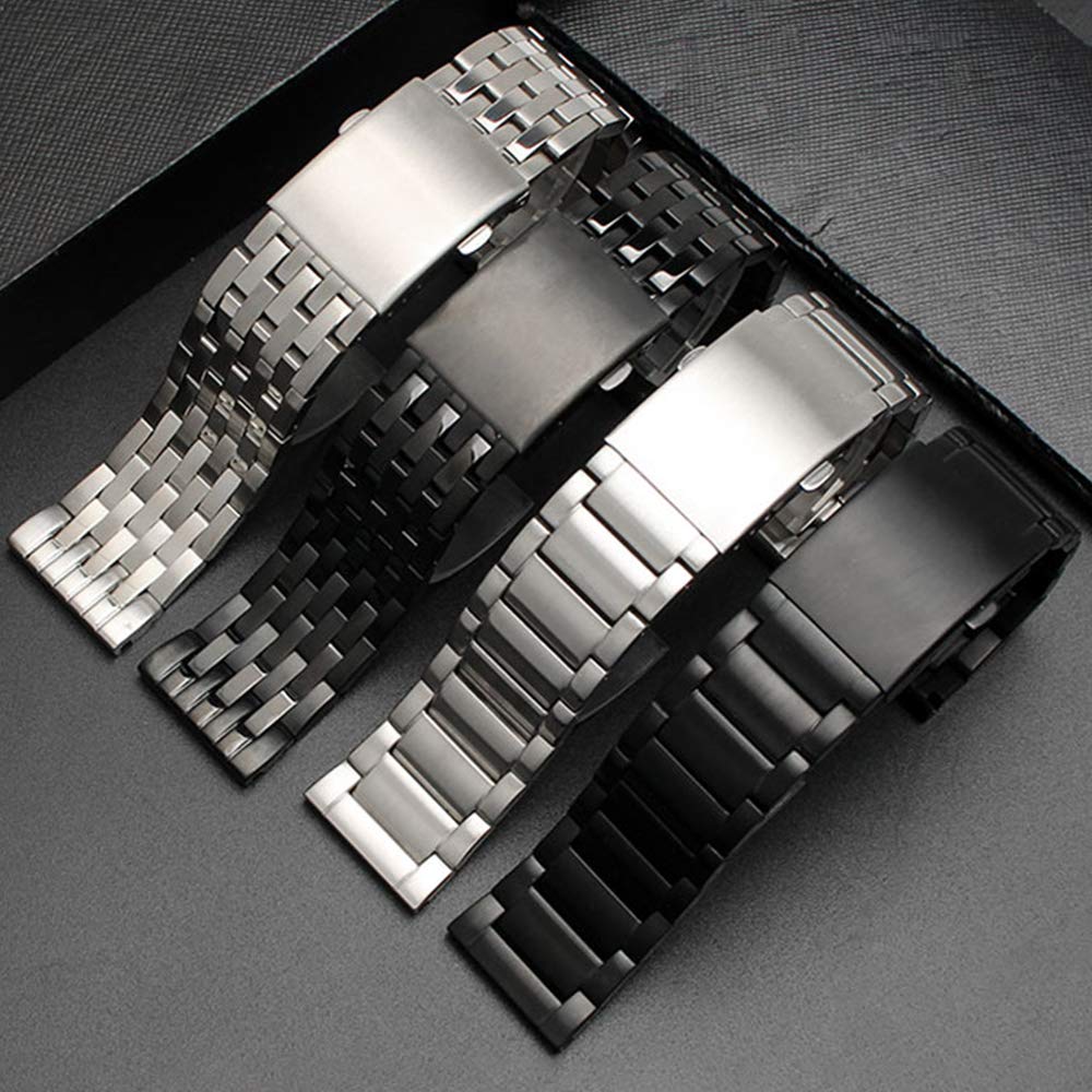 Ремешок для часов Chocoman Diesel из нержавеющей стали, 22 мм, 24 мм, 26 мм, 28 мм, 30 мм, с 3 пружинными штифтами, инструментом для снятия и коробкой