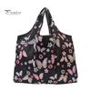 Reusable Shopping Bag with Unique Patterns Foldable Portable Large Capacity Waterproof Oxford Cloth Grocery Bag