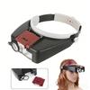 10-кратная 3-кратная светодиодная лупа на голову Optivisor, увеличительное стекло без рук со светом для пайки, ремонта плат и станков с ЧПУ