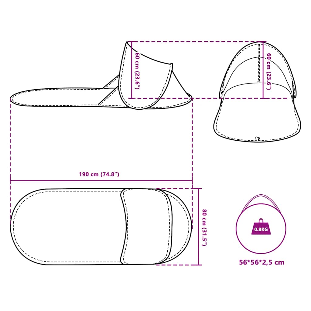 Beach Tent Azure Blue Pop Up Waterproof