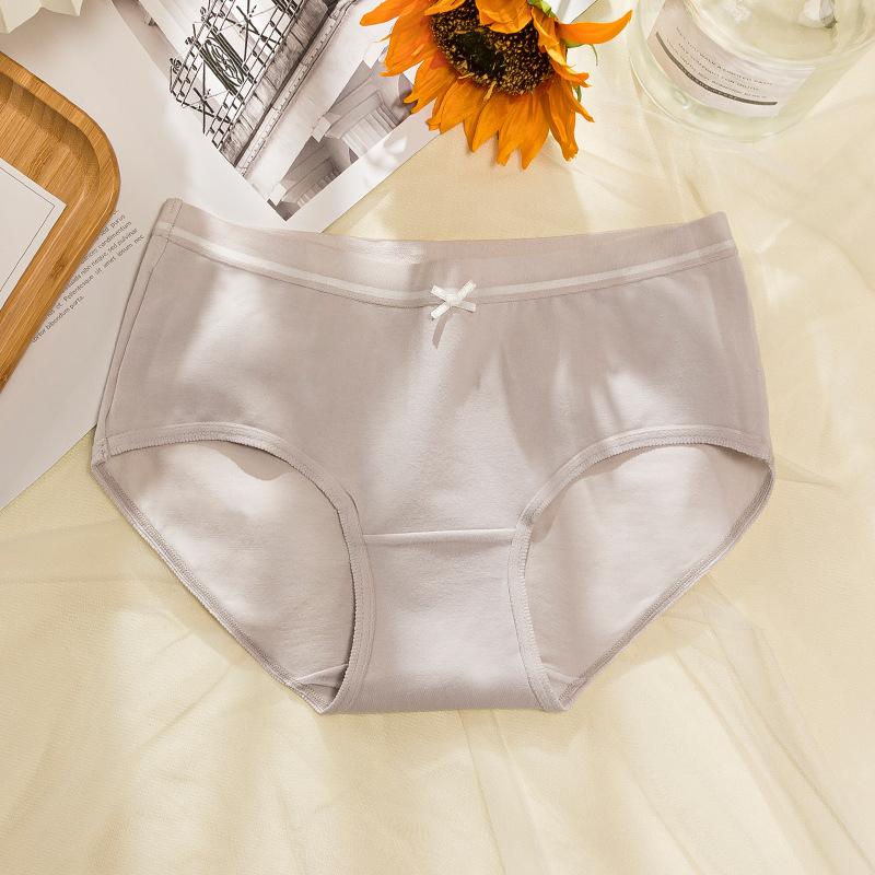 Butterfly Knot Women's Waisted Cotton Knickers Friendly Bottom Hip Lifting High Elasticity Pure Cotton Triangle Panties