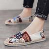 Men Canvas Shoes Breathable Men's Casual Shoes Slip-On Hemp Shoes Graffiti Espadrilles Women Footwear Flats