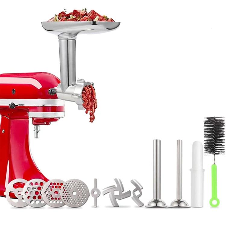 Для Kitchenaid, аксессуары для свинины, врага, тестомес, мясорубка, универсальный набор, цвет: Серебристо-серый
