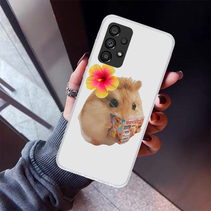Funny Sad Hamster Meme Phone Case For Samsung Galaxy A12 A52S A42 A32 A22 A51 A50 Note 20 Ultra 10 S10 Plus A71 A70 A31 A30 A10S