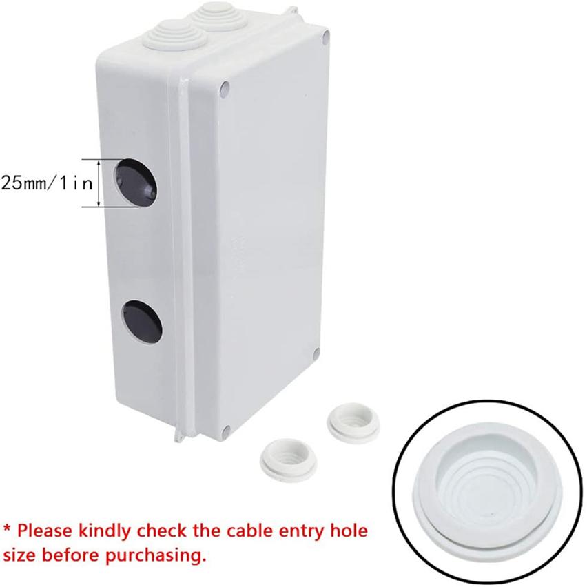 ABS Waterproof Junction Box White Outdoor 1Pc Sealed Universal Electrical Project Box