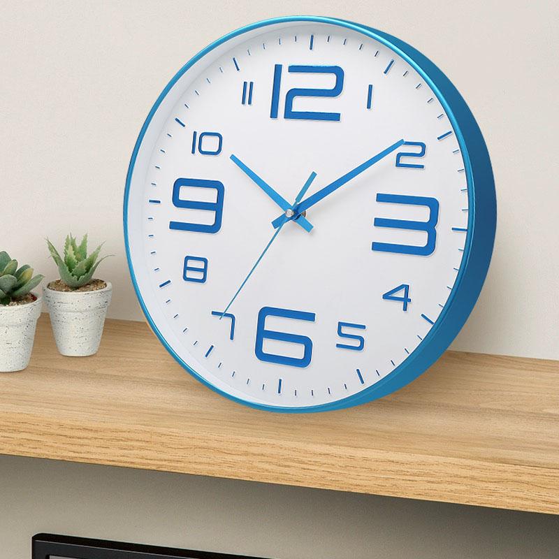 8-дюймовые настенные часы Simple Atmosphere Silent Living Room Dining Table Home Network Red New Grille Minimalist Design Sense Clock