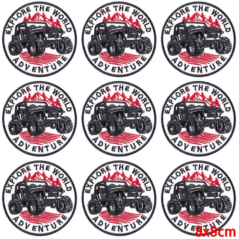10Pcs/Lot Landscape Outdoor Patch Iron On Embroidery Patches For Clothing Thermoadhesive Patches On Clothes Wilderness Patch