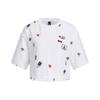 Graphic Print Logo T-Shirt Women Tops White HY2829