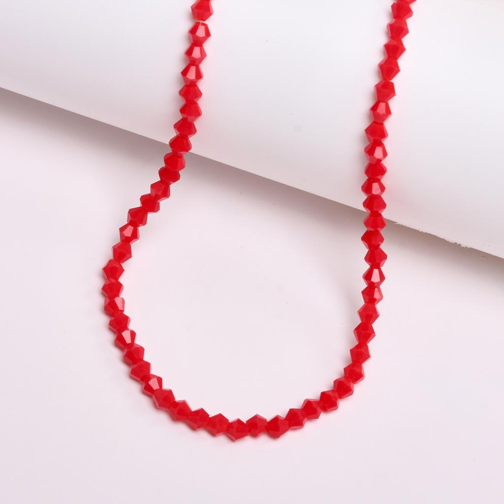 Earrings Jewelry Making Fashion Headwear Crystal Glass Solid Color Diamond DIY Pointed Beads Handmade 4mm Accessories Material 1 String Decorative