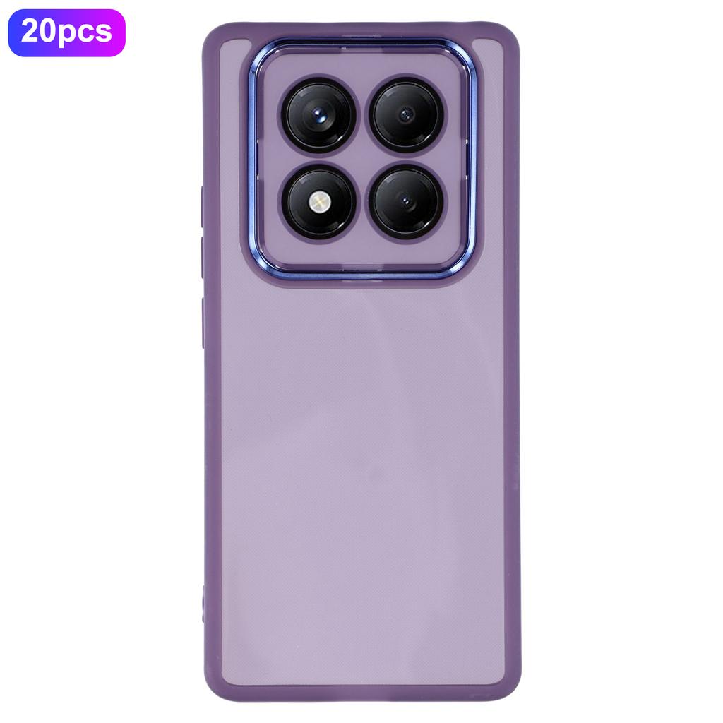 Bulk Purchasing 20Pcs For Xiaomi Redmi Note 14 Pro 5G Case Electroplated Camera Frame TPU Phone Cover Precise Cutouts