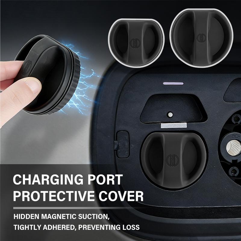 Car Magnetic Silicone Charging Port Cover Protector Waterproof Dust Cap For Volvo S60 S80 S90 C30 XC40 XC60 XC70 XC90 V40 V60 cc1