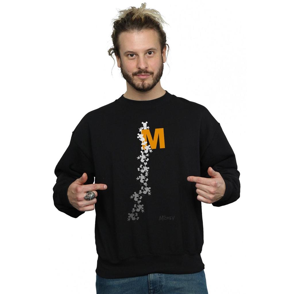 Disney Mens Mickey Mouse Climbing Silhouettes Sweatshirt