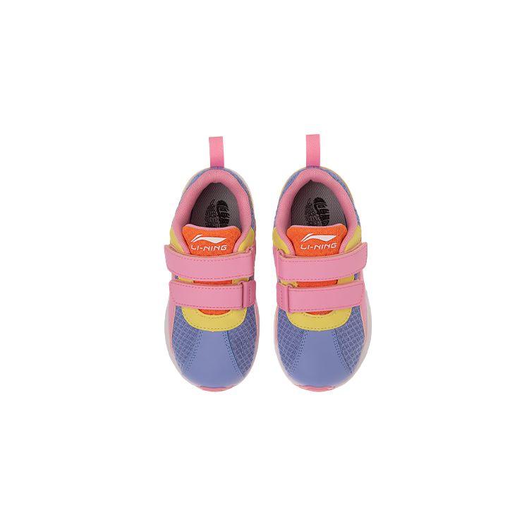 Li Ning Sports Lifestyle Series Нескользящая износостойкая повседневная обувь Детские кроссовки Розовые Синие YKAP148-32