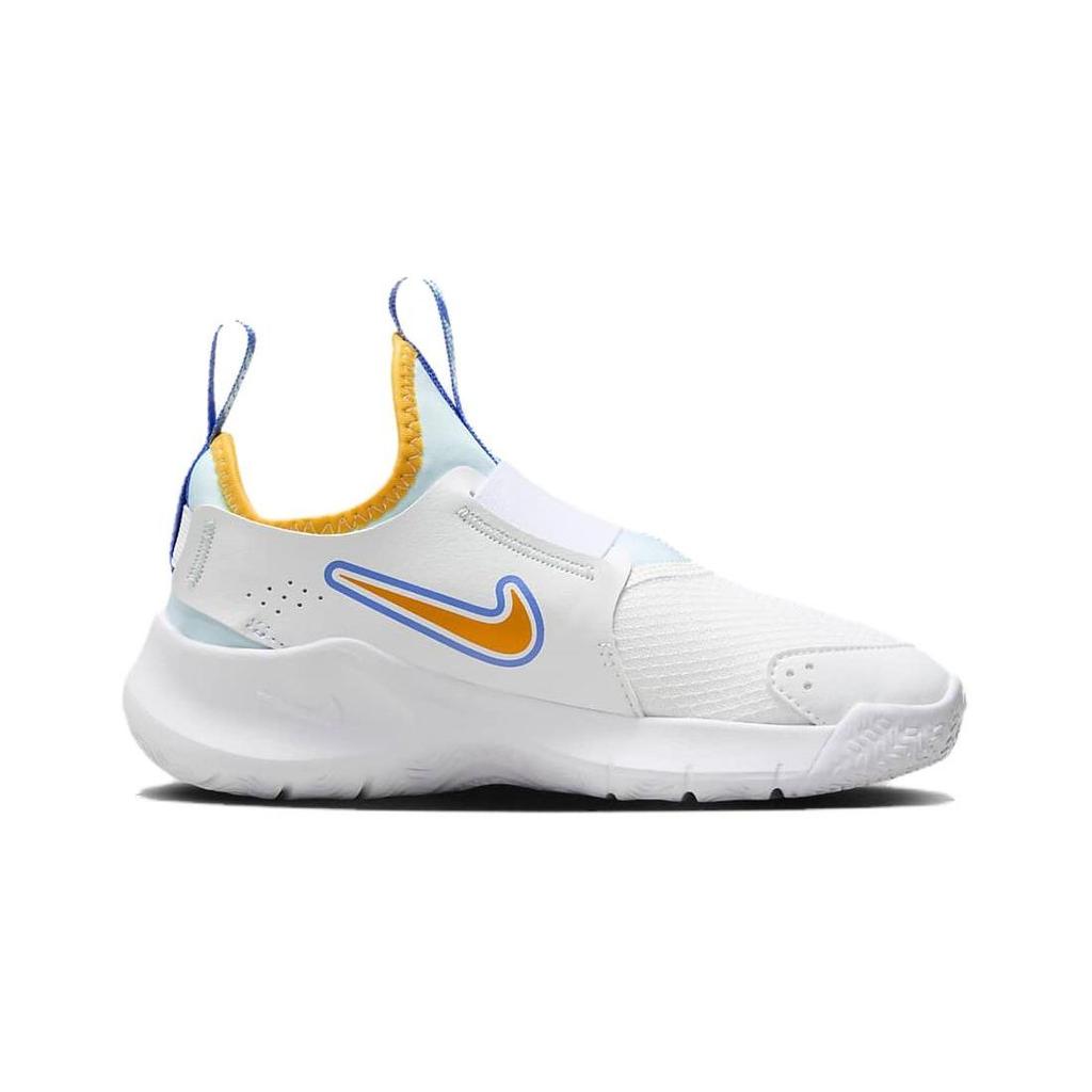 Nike Flex Runner 3 PS White Sundial Yellow University Blue Kids Sneakers HJ3496-141