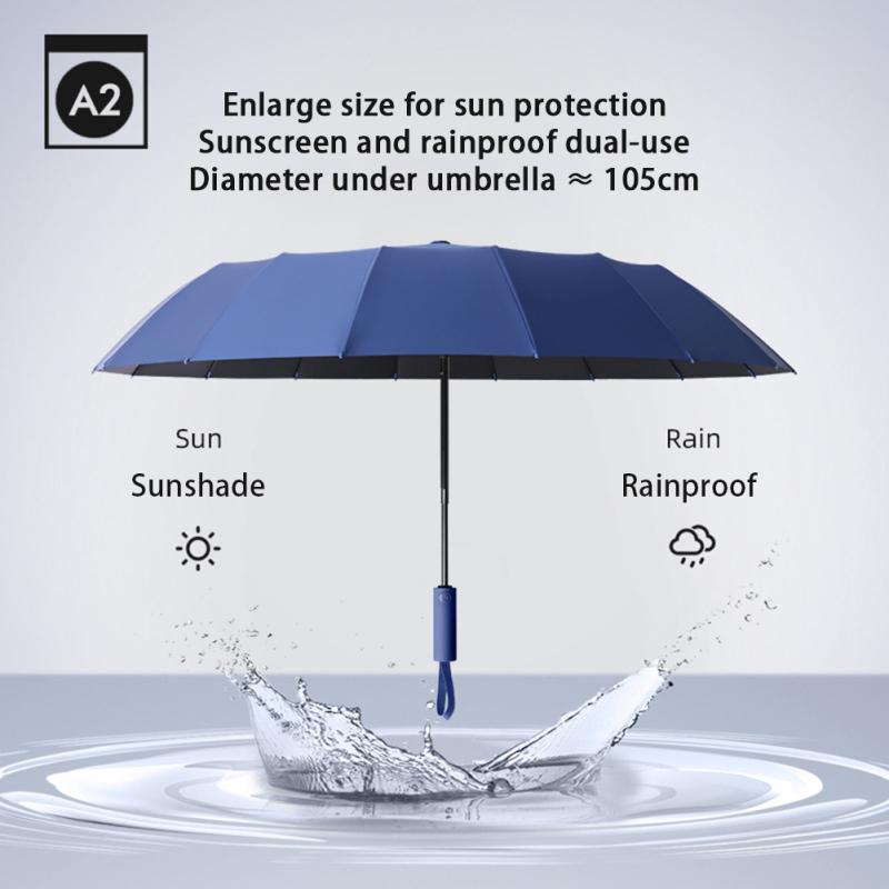 16 ребер, три складных автоматических зонта Morandi Colors, солнцезащитный крем, защита от ультрафиолета, непромокаемый, двойного назначения