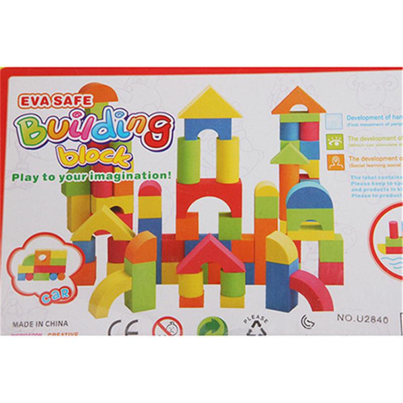 46Pcs Eva Safe Children Building Brick Block Foam Construction Soft Toy Kid Kids Intelligence Exercise Assembled