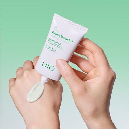 UIQ Солнцезащитный крем для выравнивания тона Biome Remedy Green 50 мл