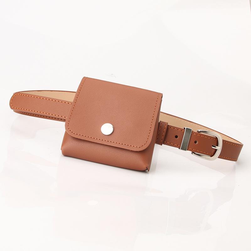 Detachable Multi-Pocket Fanny Pack & Fashion Waistband for Pants, Minimalist All-Match Decorative Belt with Small Pouch