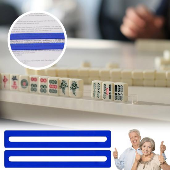 Mahjong Line Finder Translucent Ruler for Mahjong Cards Bright Mah Jong Rules Reader And Strategy Guide for Enthusiasts Beginners