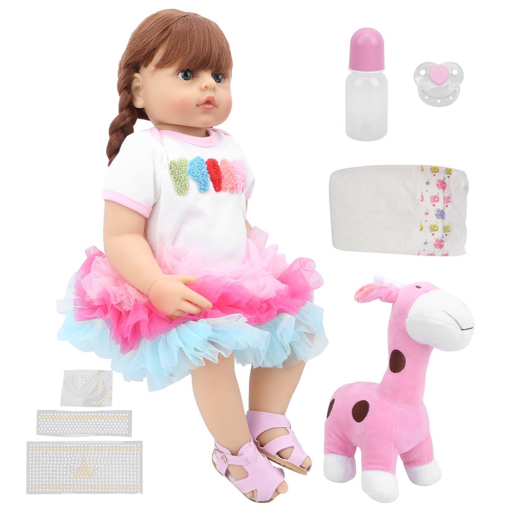 55 см кукла девочка водонепроницаемый винил очаровательные куклы-младенцы детская игрушка с длинными заплетенными волосами