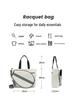 Canvas Striped Tennis Tote: Fashionable Ladies' Crossbody Handbag & Beach Sports Bag