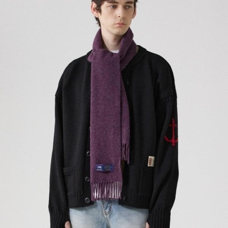 ABRAHAM MOON Шарф из мериносовой шерсти 25 см - Вересковый пурпурный