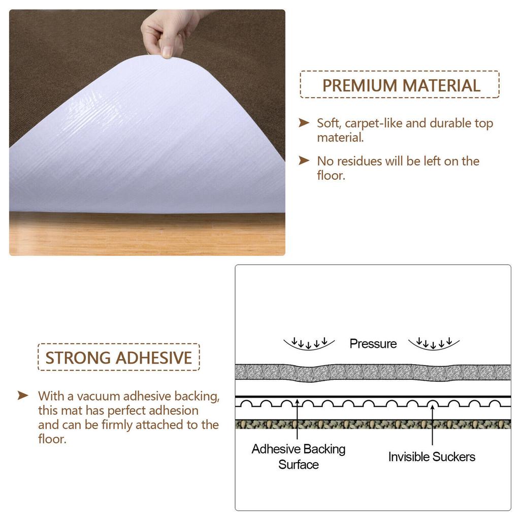 Floor Chair Mat Adhesive Non-slip Office Home Desk Chair Mat Carpet Floor Scratches Protector