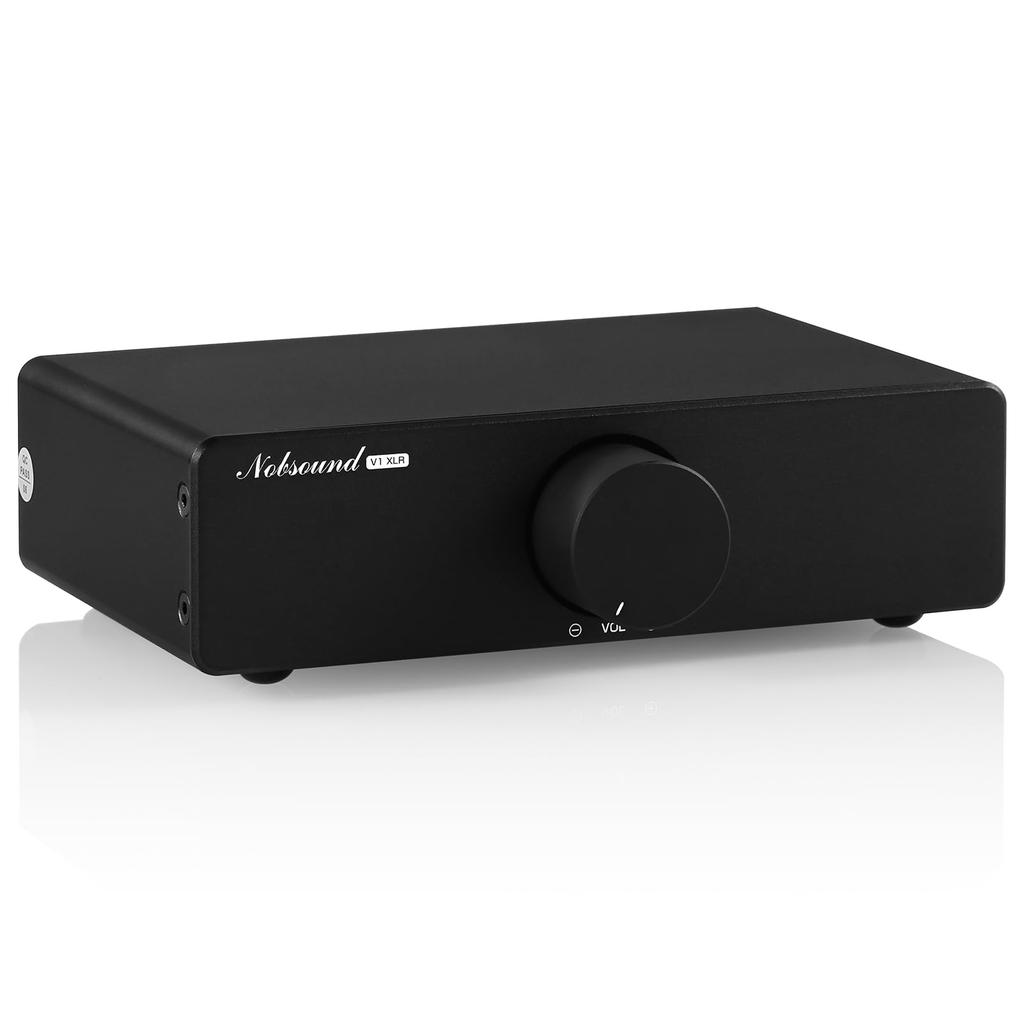Nobsound HIFI Пассивный регулятор громкости XLR балансный ALPS Низкопрофильный алюминиевый Подходит для студии звукозаписи Для аудиофилов VOL-3 Вход/выход контроллера, 4-секционный