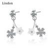 Lindon Women's Zircon Copper Alloy Earrings - Wedding Party Gift Pendant Earrings