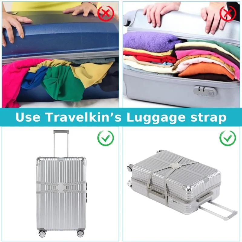 Adjustable Luggage Straps Elastic Telescopic Luggage Binding Belt Travel Bag Belt for Suitcase Suitcase Fixed Belt Travel Supply