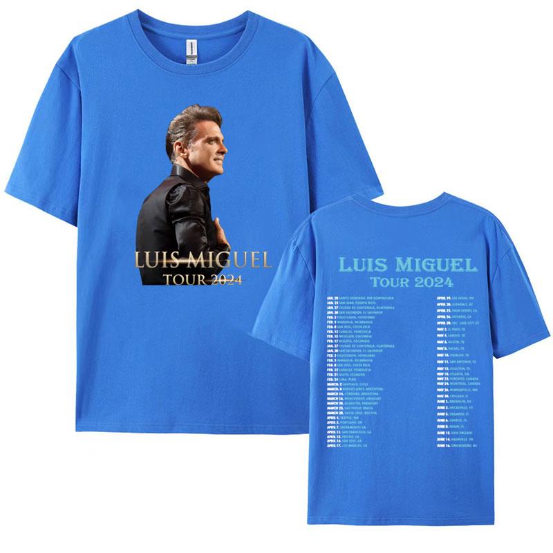 Vintage Luis Miguel Tour 2024 Graphic T Shirt Men Women Harajuku Hip Hop Rock Tshirt Man Casual 100 Cotton Short Sleeve Tshirt