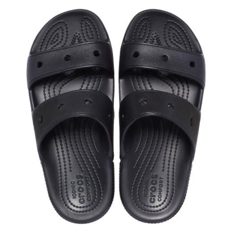 Crocs Удобная повседневная обувь из ЭВА с кожаными вставками, нескользящая, унисекс, черная