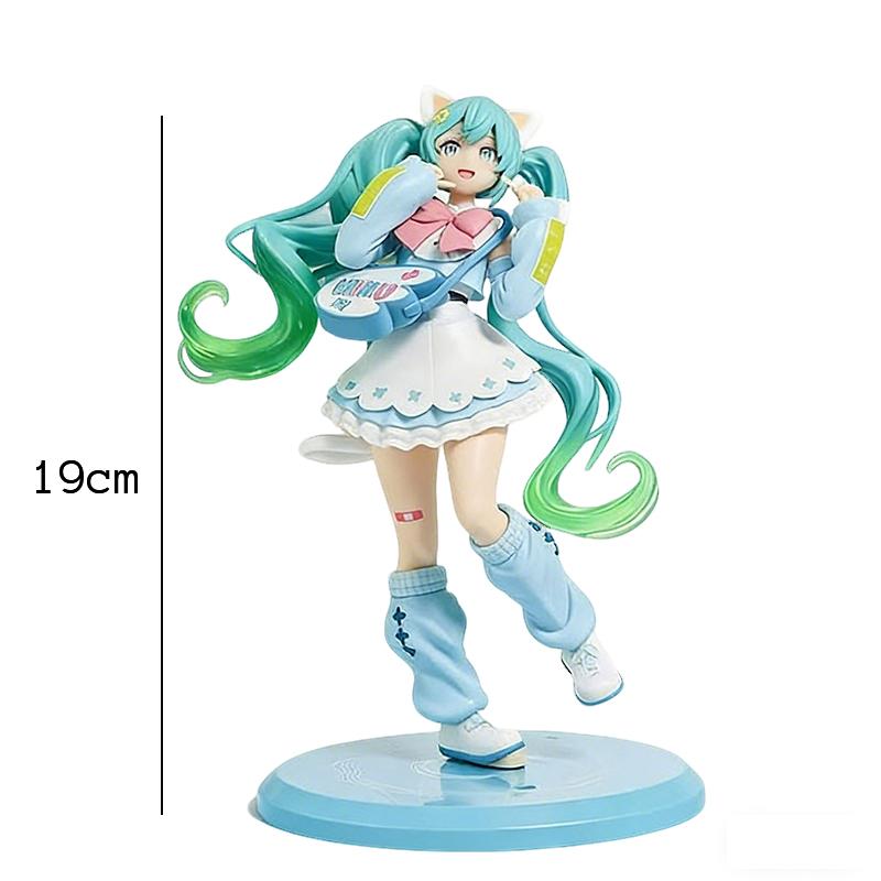 19 см В наличии Taito Fancy Ver Хацунэ Мику Модная фигурка Аниме фигурка Модель Коллекционная фигурка Игрушки для детей