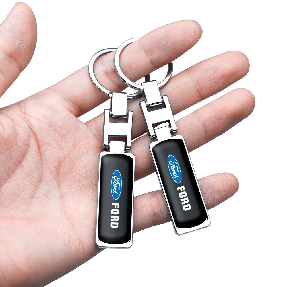 MINO2 Metal Car Keychains Fashion Creative Key Holder Accessories For Ford Ranger Focus Kuga Mustang S-MAX Transit Mondeo Fusion Fiest
