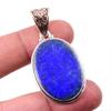 Подвеска из натурального лазурита ручной работы из стерлингового серебра 925 пробы 2 дюйма S9y85