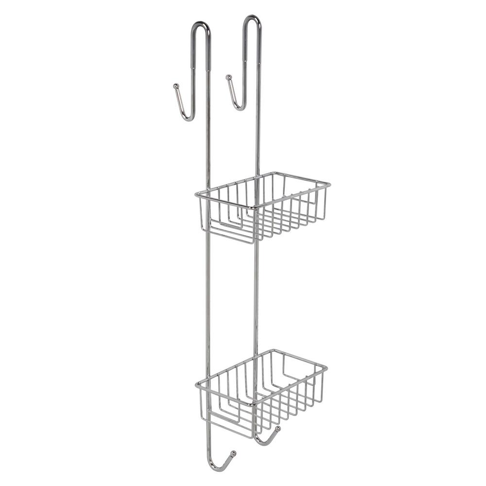 AWD INTERIOR 1423 shower shelf, double, chrome-plated steel, hanging